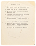 Original Hal Foster ''Prince Valiant'' Preliminary Artwork and Story Outlines -- #1817 for the 5 December 1971 Comic Strip
