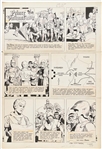 Lot of John Cullen Murphy ''Prince Valiant'' Sunday Comic Strip Artwork Plus Hal Foster Preliminary Sketch -- #1830 for Both Strip & Sketch, Dated 5 March 1972