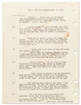 Original Hal Foster ''Prince Valiant'' Preliminary Artwork and Story Outlines -- #1940 for the 14 April 1974 Comic Strip