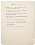 Original Hal Foster ''Prince Valiant'' Preliminary Artwork and Story Outline -- #1961 for the 8 September 1974 Comic Strip