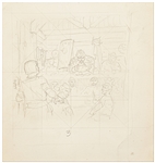 Original Hal Foster ''Prince Valiant'' Lot of Preliminary Artwork -- #1963 for the 22 September 1974 Comic Strip
