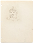 Original Hal Foster ''Prince Valiant'' Lot of Preliminary Artwork and Story Outlines -- #1982 for the 2 February 1975 Comic Strip