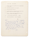 Original Hal Foster ''Prince Valiant'' Preliminary Artwork and Story Outlines -- #2003 for the 29 June 1975 Comic Strip -- With Lengthy Note Signed by Foster to John Cullen Murphy