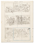 Original Hal Foster ''Prince Valiant'' Preliminary Artwork -- #2069 for the 3 October 1976 Comic Strip
