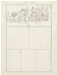 Original Hal Foster ''Prince Valiant'' Lot of Preliminary Artwork and Story Outlines -- #2095 for the 3 April 1977 Comic Strip