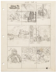 Original Hal Foster Prince Valiant Preliminary Artwork and Story Outline -- #2175 for the 15 October 1978 Comic Strip