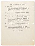 Original Hal Foster ''Prince Valiant'' Preliminary Artwork and Story Outline -- #2175 for the 15 October 1978 Comic Strip