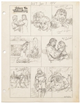 Original Hal Foster Signed Prince Valiant Preliminary Artwork and Story Outline -- #2187 for the 7 January 1979 Comic Strip