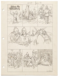 Original Hal Foster Signed Prince Valiant Preliminary Artwork and Story Outline -- #2189 for the 21 January 1979 Comic Strip
