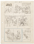 Original Hal Foster Signed Prince Valiant Preliminary Artwork and Story Outline -- #2201 for the 15 April 1979 Comic Strip