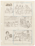 Original Hal Foster Signed Prince Valiant Preliminary Artwork and Story Outline -- #2208 for the 3 June 1979 Comic Strip