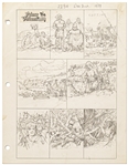 Original Hal Foster Prince Valiant Preliminary Artwork -- #2234 for the 2 December 1979 Comic Strip