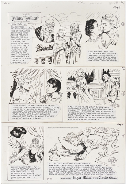 John Cullen Murphy ''Prince Valiant'' Sunday Comic Strip Original Artwork -- #3456 Dated 4 May 2003