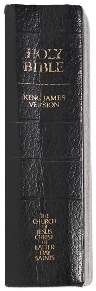 Truman Capote's Personal Bible, Initialed ''TC'' and with Numerous Underlined References Throughout -- Also With Hand Edits Such as Capote Writing ''Ten Commandments''