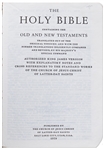Truman Capote's Personal Bible, Initialed ''TC'' and with Numerous Underlined References Throughout -- Also With Hand Edits Such as Capote Writing ''Ten Commandments''