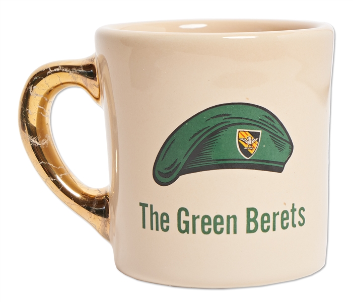 John Wayne Coffee Mug that He Gave to Crew of ''The Green Berets''
