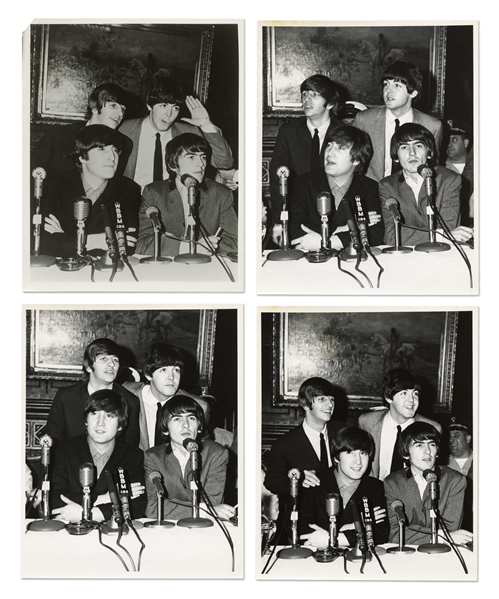 Collection of 23 Vintage Unpublished Beatles Photos from Their First Chicago Concert & Press Conference in 1964