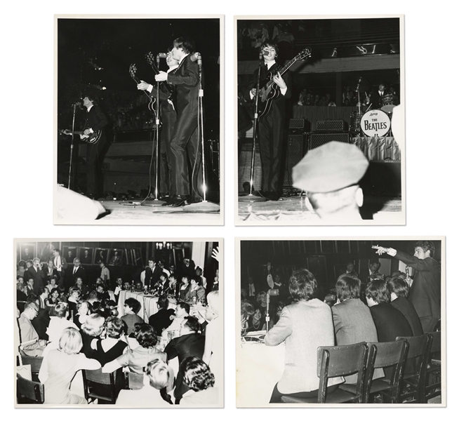 Collection of 23 Vintage Unpublished Beatles Photos from Their First Chicago Concert & Press Conference in 1964