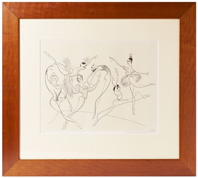 Lot of Two Al Hirschfeld Signed Limited Edition Lithographs -- Both with Ballet Content