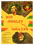 Scarce Bob Marley Signed Poster for His May 1978 Concert -- Includes Original Artwork for Poster