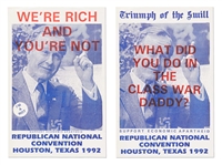 Lot of Two Political Protest Posters from the 1992 Republican Convention by the Group Antitrust