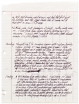 Richard Feynman 4pp. Handwritten Document From the Challenger Investigation -- Feynman's Detailed Notes for 4 Days Spanning 7-10 February 1986, Leading Up to & Including Discovery of O-ring Failure
