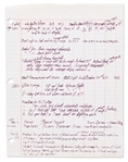 Richard Feynman Handwritten Document From the Challenger Investigation -- Feynmans Detailed Notes for 10-14 February 1986, the Day He Discovered O-ring Failure & the Day of the Ice Water Experiment
