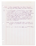 Richard Feynman Handwritten Document From the Challenger Investigation -- Feynmans Detailed Notes for 2 Days When He Viewed the Challenger Wreckage