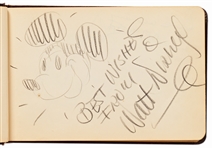 Walt Disney Signed Sketch of Mickey Mouse -- Measures 7.5'' x 5''