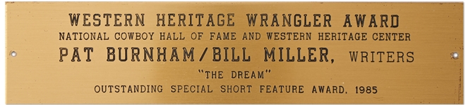 Western Heritage Award -- The Wrangler Statue