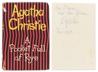 Agatha Christie Signed First Edition, First Printing of A Pocket Full of Rye -- Signed the Month of Publication, in November 1953
