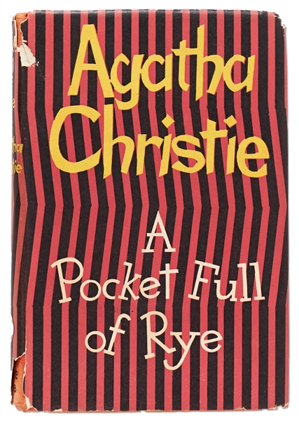 Agatha Christie Signed First Edition, First Printing of ''A Pocket Full of Rye'' -- Signed the Month of Publication, in November 1953