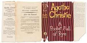 Agatha Christie Signed First Edition, First Printing of ''A Pocket Full of Rye'' -- Signed the Month of Publication, in November 1953
