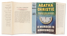 Agatha Christie Signed First Edition, First Printing of ''A Murder Is Announced'' -- In First Printing Dust Jacket
