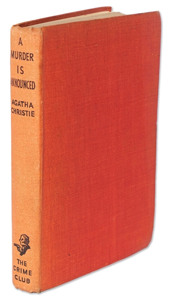 Agatha Christie Signed First Edition, First Printing of ''A Murder Is Announced'' -- In First Printing Dust Jacket