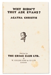 Agatha Christie Signed First Edition, First Printing of ''Why Didn't They Ask Evans?'' -- Without Inscription