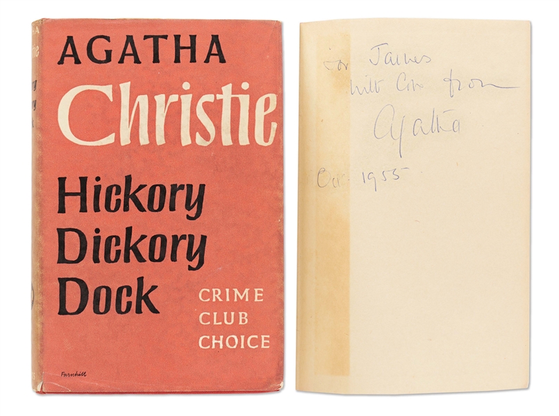 Agatha Christie Signed First Edition, First Printing of ''Hickory Dickory Dock'' -- Signed the Month of Publication, in October 1955