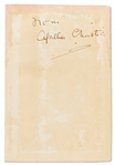 Agatha Christie Signed First Edition, First Printing of ''The Sittaford Mystery'' -- Unusually Signed with Christie's Full Name, Without Inscription