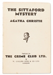 Agatha Christie Signed First Edition, First Printing of ''The Sittaford Mystery'' -- Unusually Signed with Christie's Full Name, Without Inscription