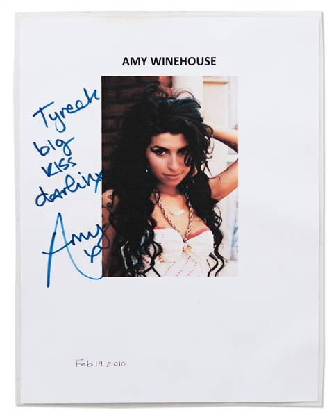 Amy Winehouse Signed Photo