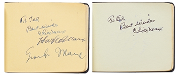 Autograph Book Signed by the Marx Brothers: Harpo Marx, Groucho Marx, and Twice Signed by Chico Marx -- Also Signed by 1952 San Francisco 49ers Football Team Players