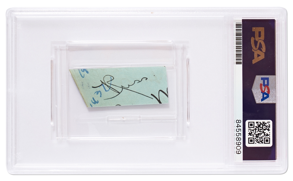 Lou Gehrig Signature -- PSA/DNA Encapsulated