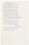 Robert Frost Autograph Poem Signed of ''In the Long Night'' -- Handwritten by Frost Within a Signed Limited Edition of ''Steeple Bush''