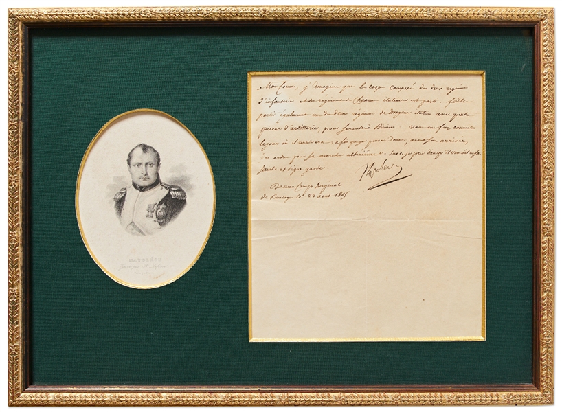 Napoleon Bonaparte Letter Signed as Emperor of France with Military Content -- With Full ''Napoleon'' Signature