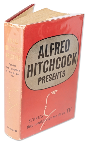 Alfred Hitchcock Signed Self-Portrait Within a First Edition of ''Alfred Hitchcock Presents''