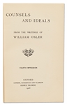 William Osler Signed First Edition of ''Counsels and Ideals'' Without Inscription -- Considered the ''Father of Modern Medicine'', Book Is a Collection of Osler's Writings