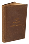 Florence Nightingale First U.S. Edition of Notes on Nursing Published 1860