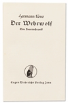 Hermann Goring Signed Copy of the German Novel ''Der Wehrwolf''