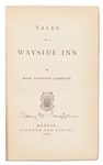 Henry Wadsworth Longfellow Signed Early Edition of ''Tales of a Wayside Inn''