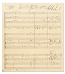 Lot of Four Burt Bacharach Autograph Musical Quotations Signed for ''Lost Horizon''